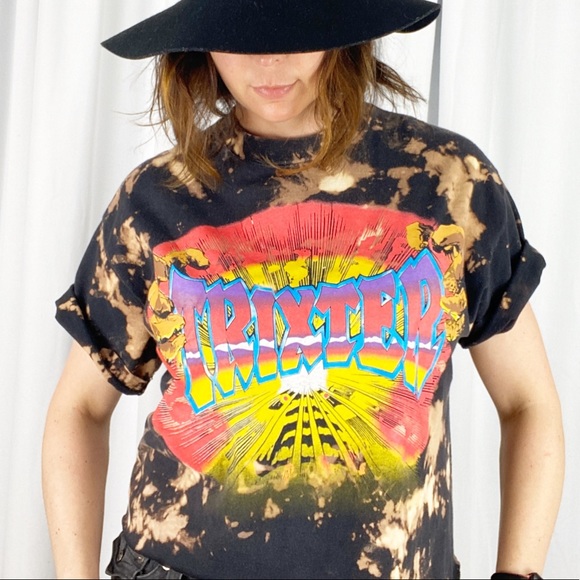 Vintage Tops - Vintage 90’s Trixter Concert Tee Hand Dyed